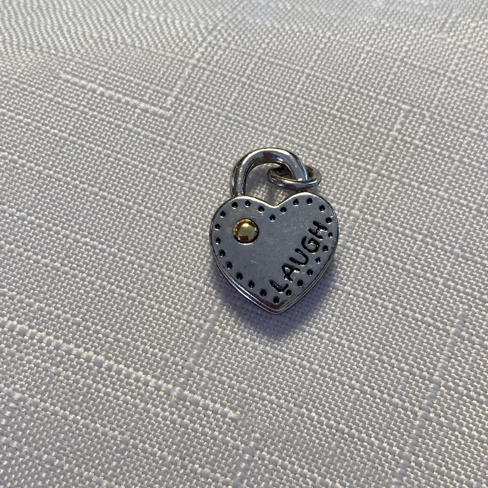 Brighton heart charm
“Joy & Laugh”
Silver with gold accent